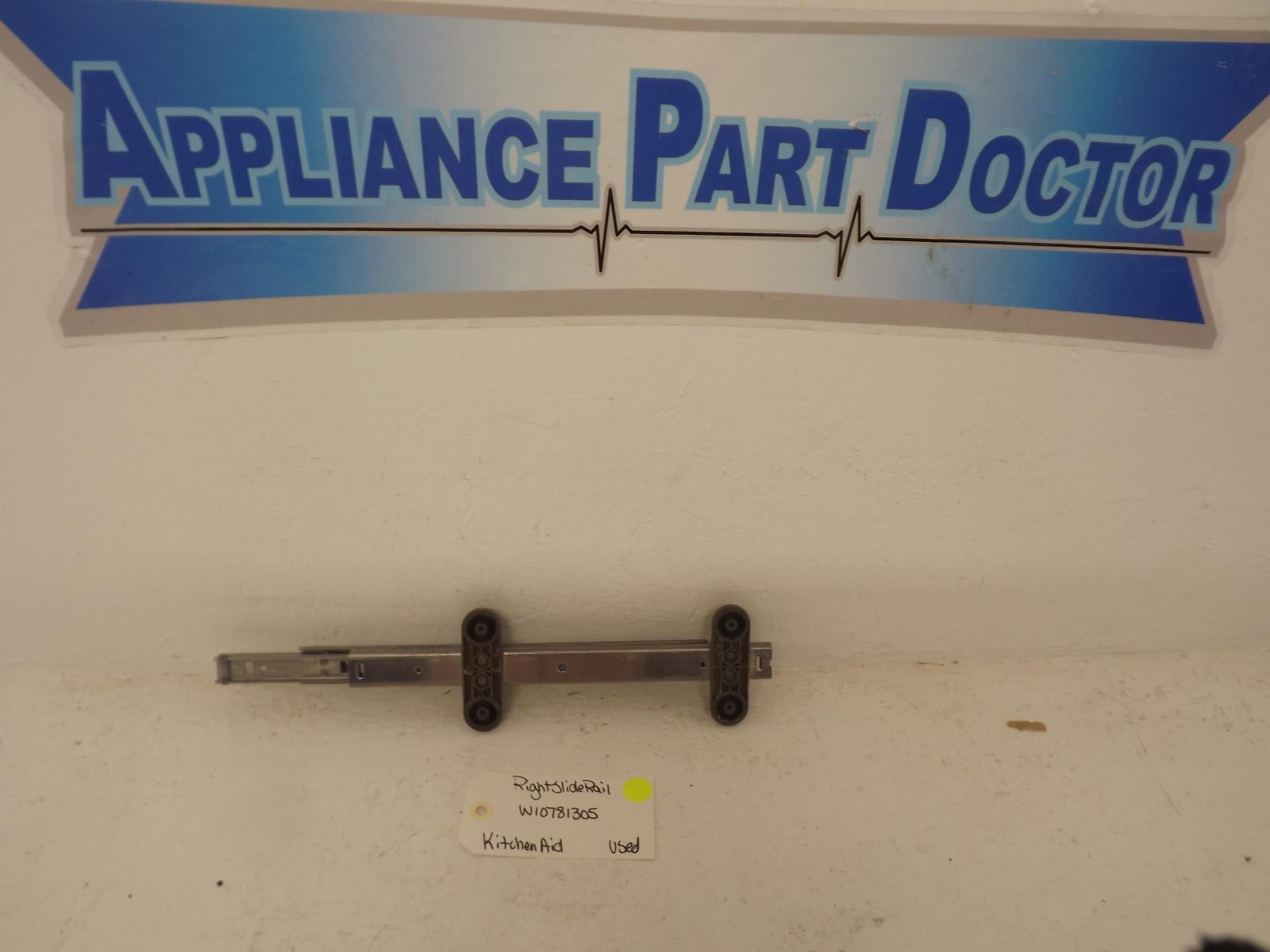 KitchenAid Dishwasher W10781305 Right Slide Rail Used KitchenAid Dishwasher W10781305 Right Slide Rail Used